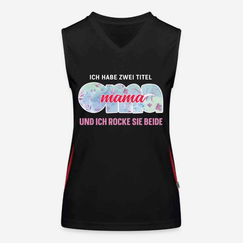 Oma & Mama - Muttertag Funktionelles Kontrast-Tank Top für Frauen