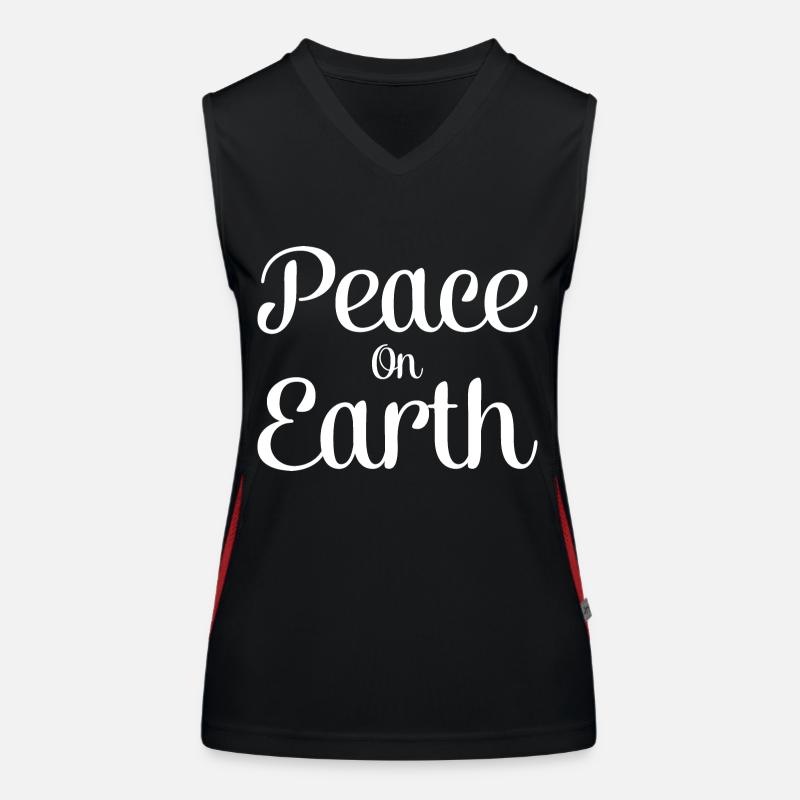 Create Peace on Earth Women's Functional Contrast Tank Top