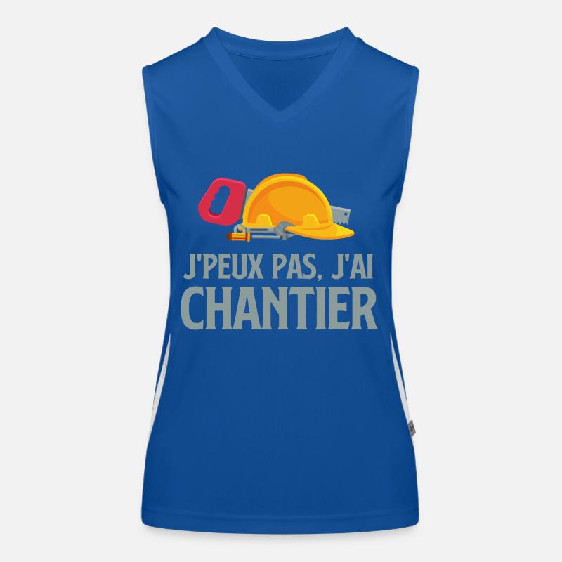 Je peux pas j ai chantier Débardeur respirant contrasté Femme
