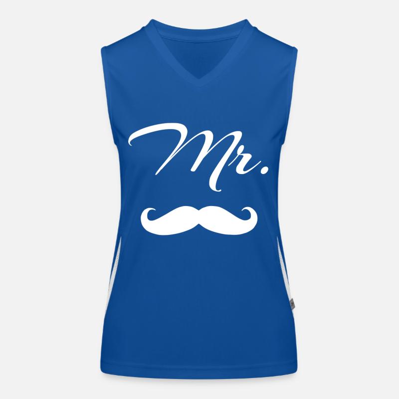 MR. MISTER MANN BART Funktionelles Kontrast-Tank Top für Frauen