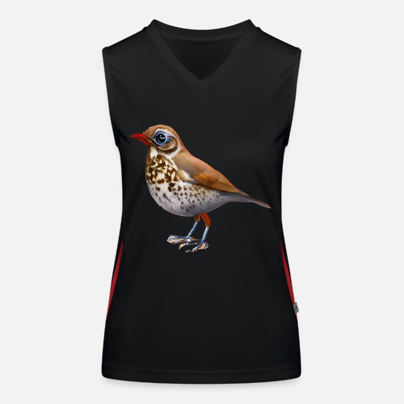 Thrush bird Women's Functional Contrast Tank Top