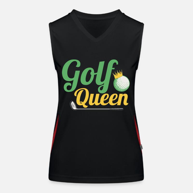 Golf Queen Par Tee Golfing Funktionelles Kontrast-Tank Top für Frauen