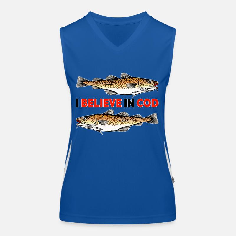 Fishing - I believe in Cod Women's Functional Contrast Tank Top
