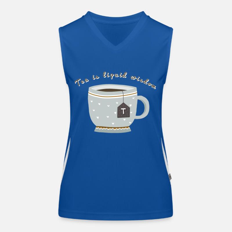 Tea is liquid wisdom Women's Functional Contrast Tank Top
