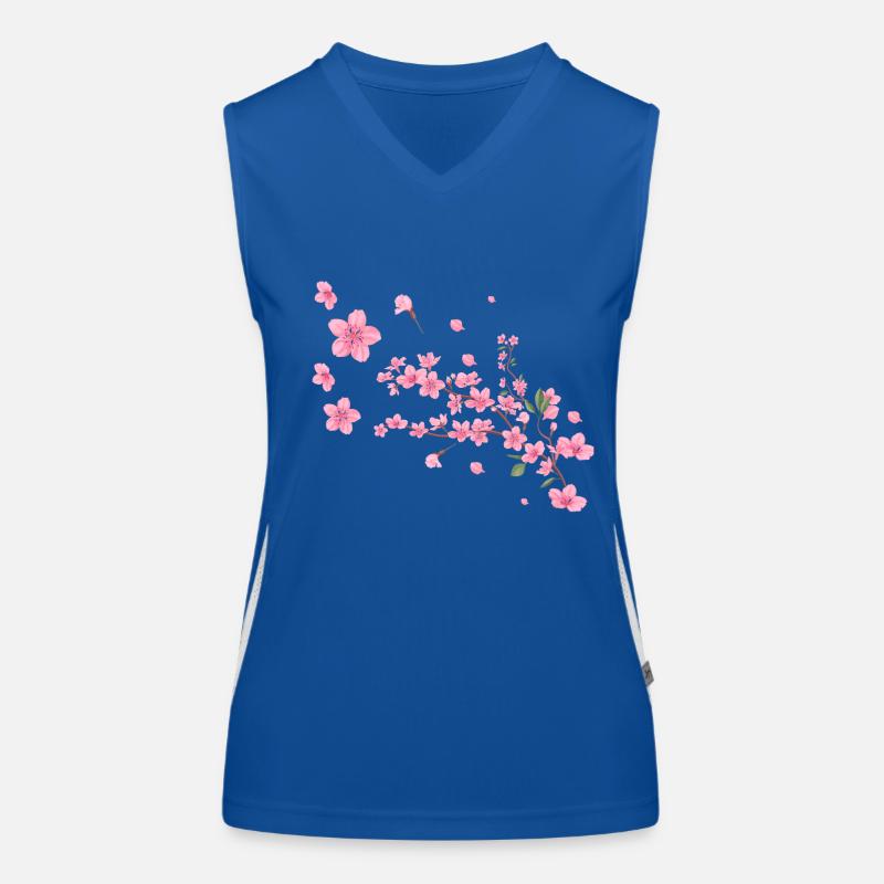 Sakura, fleur de cerisier, fleurs, fleur de cerisier Débardeur respirant contrasté Femme