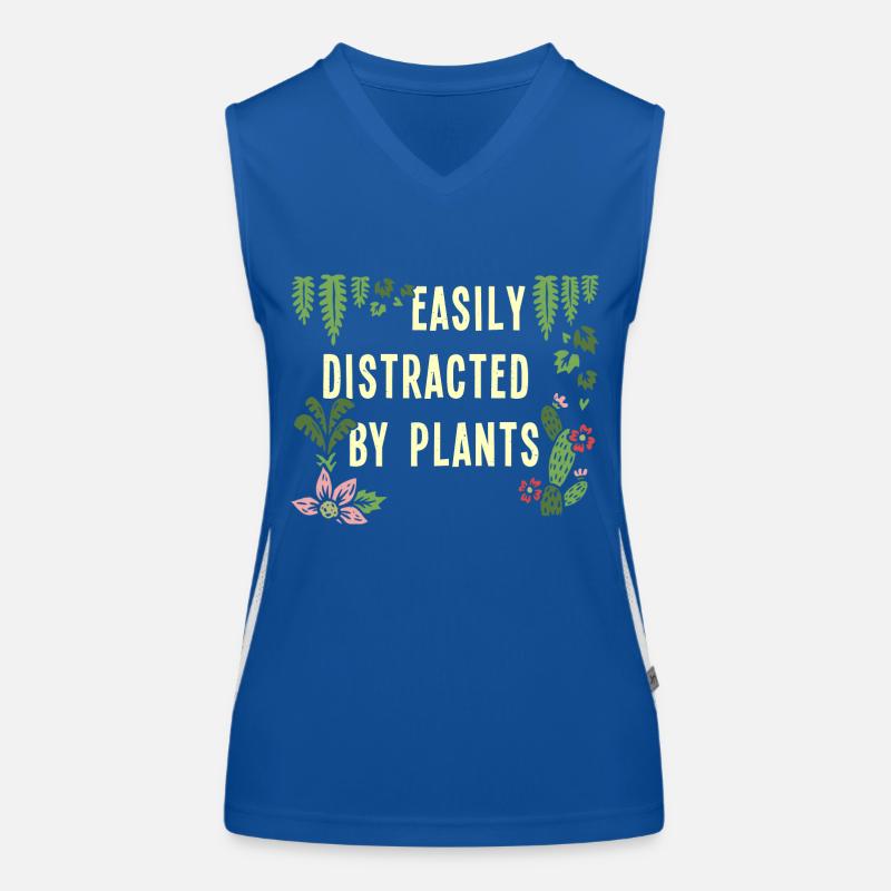Leicht ablenkbar durch Blumen Funktionelles Kontrast-Tank Top für Frauen