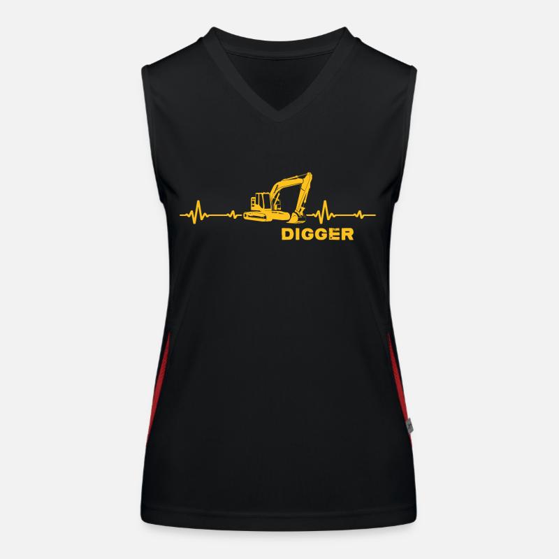 Bagger Baggerfahrer "Digger" Baggerschaufel Funktionelles Kontrast-Tank Top für Frauen