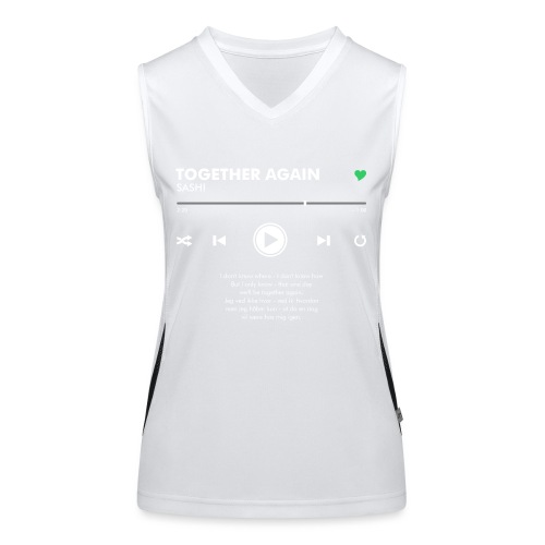 TOGETHER AGAIN - Play Button & Lyrics - Women's Functional Contrast Tank Top