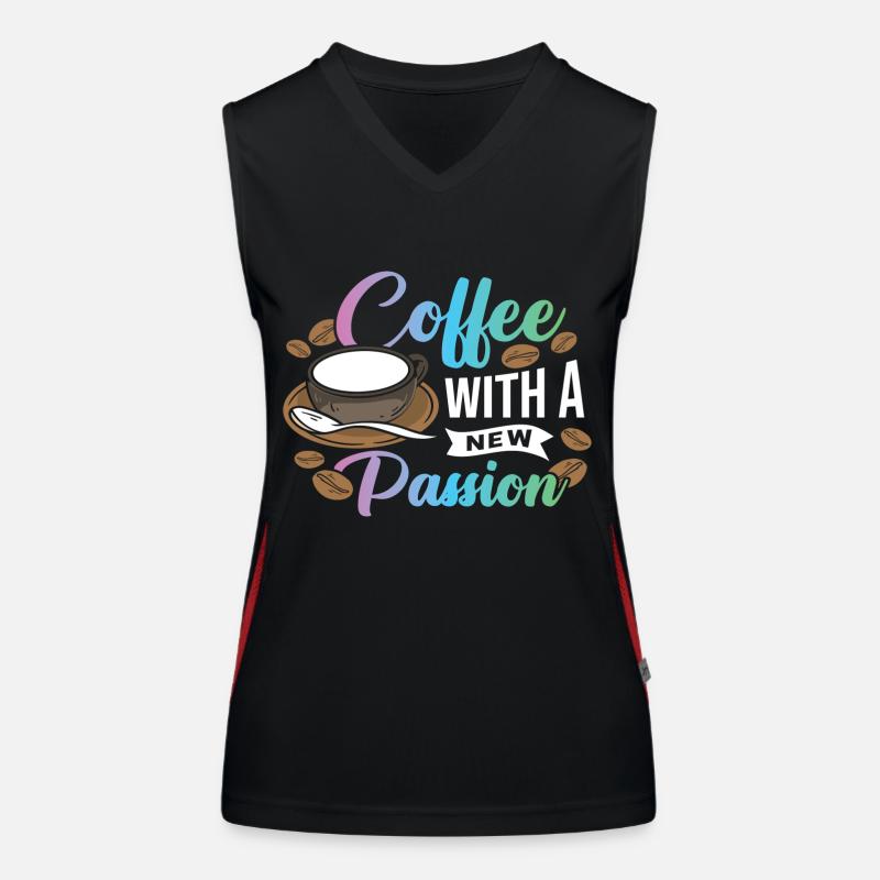 Coffee with a new Passion Women's Functional Contrast Tank Top