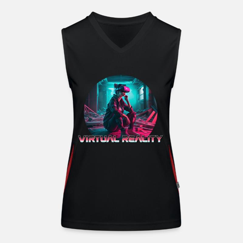 Abandon virtuel Débardeur respirant contrasté Femme