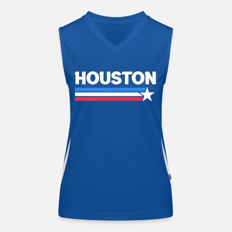 Conception du drapeau de Houston pour les fiers résidents de Houston Débardeur respirant contrasté Femme
