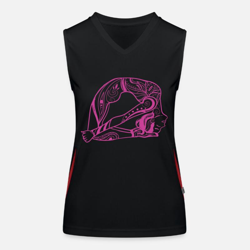 02 Yoga Laghu Vajrasana oder Kleiner Strahl | Dbj.Stroke Funktionelles Kontrast-Tank Top für Frauen