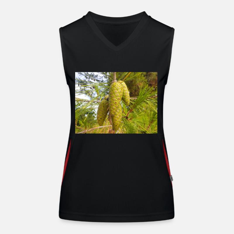 Aleppo pine also Jerusalem pine Aleppo-Kiefer Women's Functional Contrast Tank Top