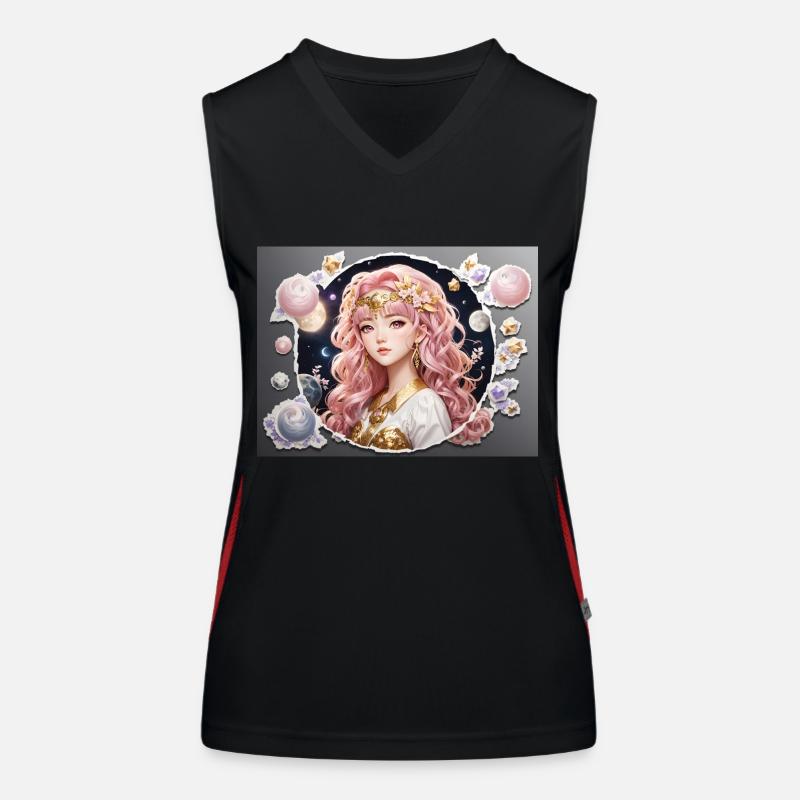 rothaariges Mädchen Funktionelles Kontrast-Tank Top für Frauen