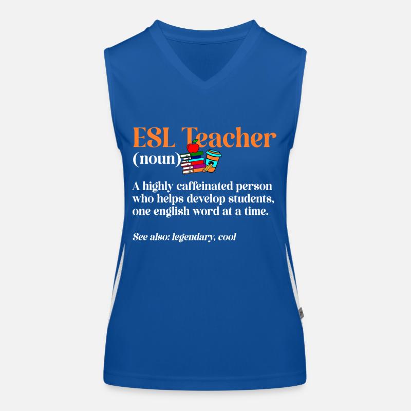 Teacher English Second Language Foreign Language Women's Functional Contrast Tank Top