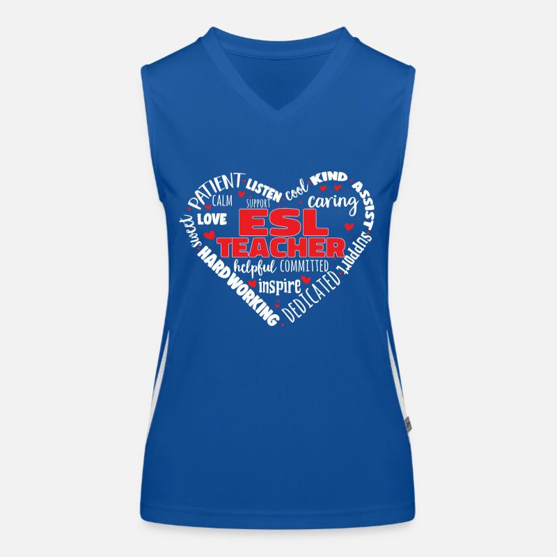 Professeur d’anglais langue seconde langue étrangère Débardeur respirant contrasté Femme