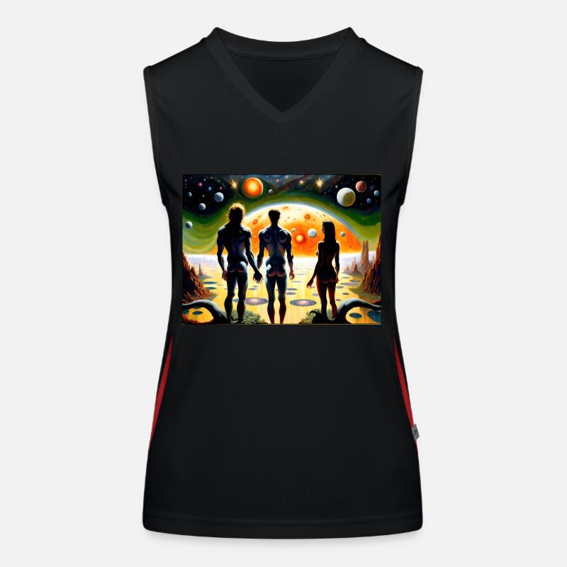 Verlorenes Paradies #1 Funktionelles Kontrast-Tank Top für Frauen