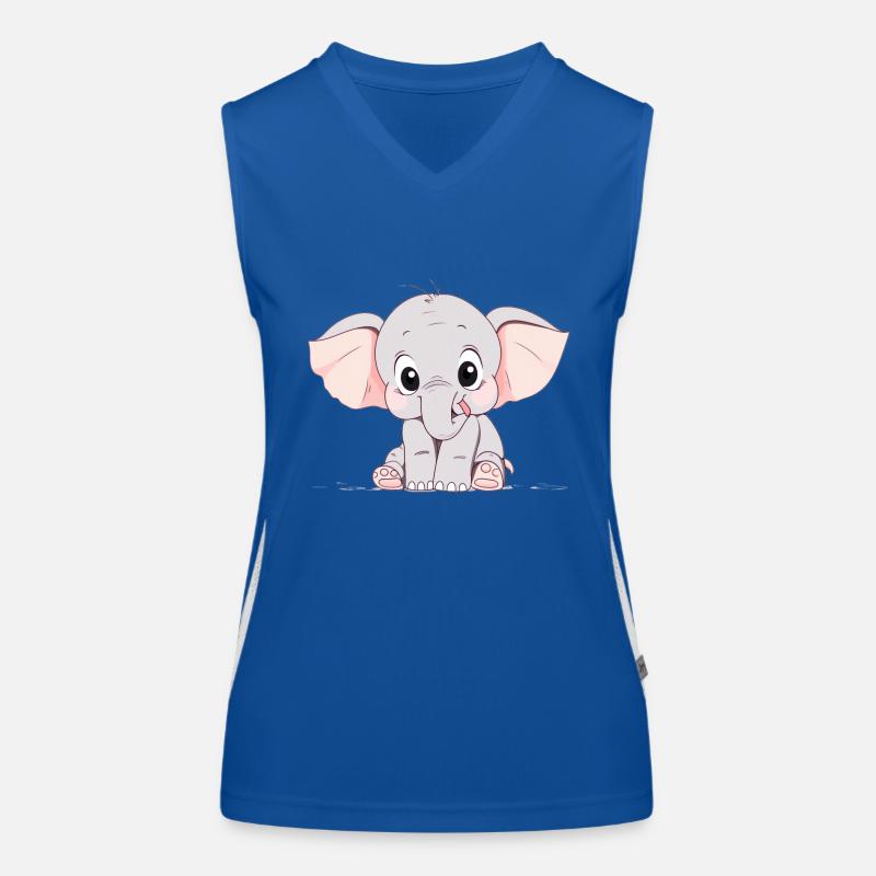 Mignon petit éléphant Débardeur respirant contrasté Femme