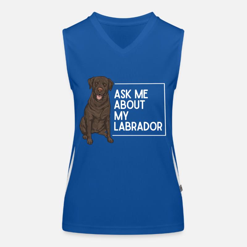 Chien Labrador Retriever chocolat Débardeur respirant contrasté Femme