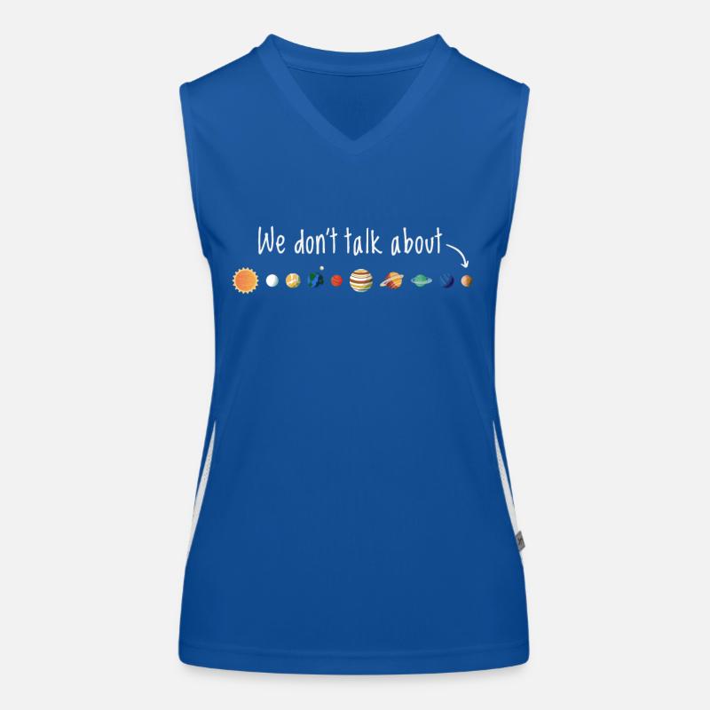 Wir sprechen nicht über Planet Pluto Funktionelles Kontrast-Tank Top für Frauen