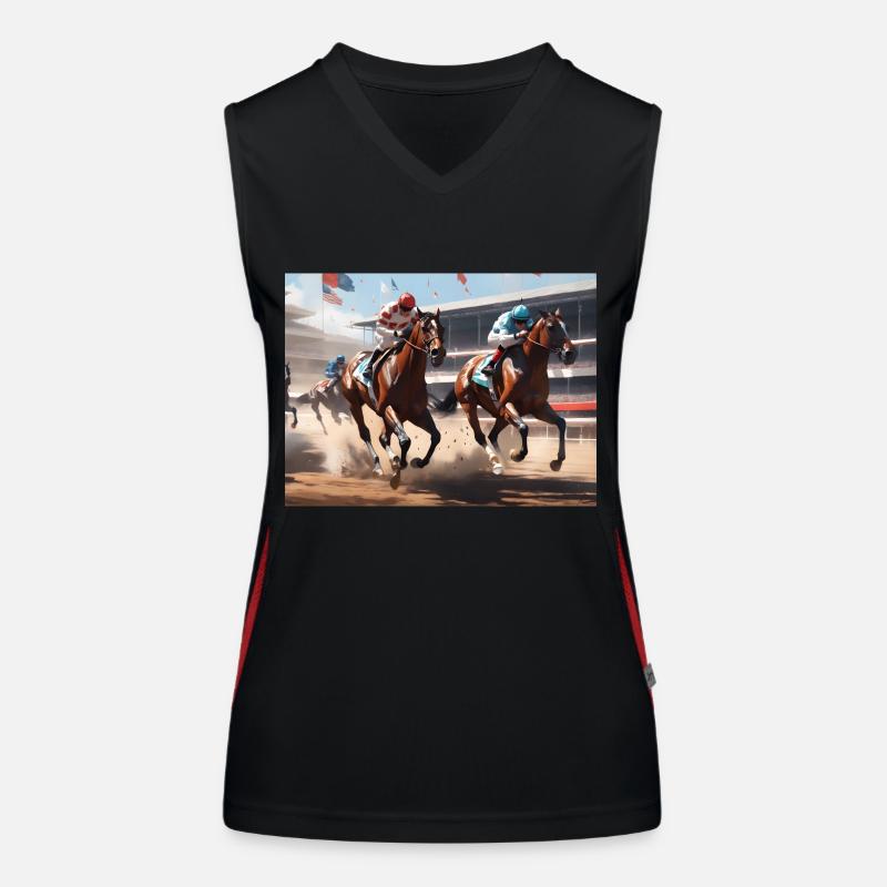 Course de chevaux #1 Débardeur respirant contrasté Femme
