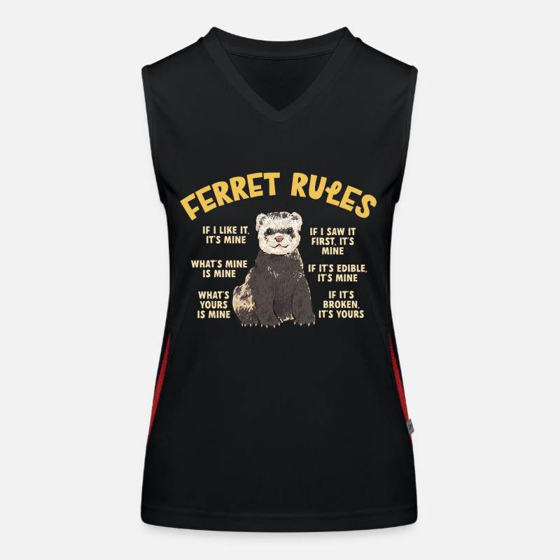 Furet, propriétaire de furet Débardeur respirant contrasté Femme