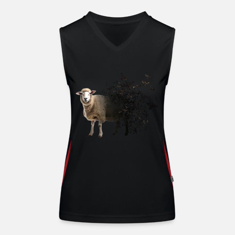 Schaf Funktionelles Kontrast-Tank Top für Frauen
