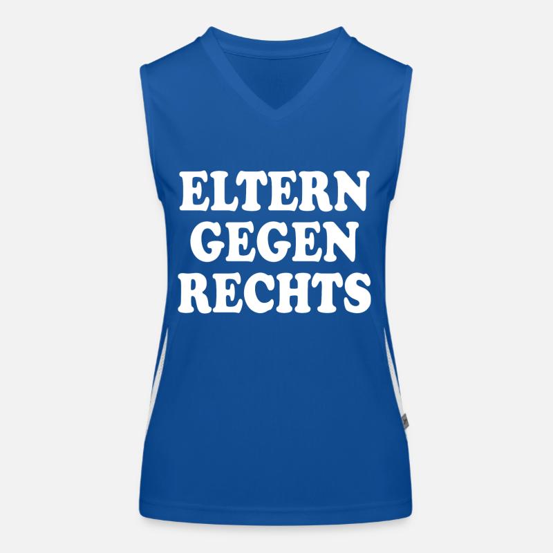 Eltern gegen rechts Funktionelles Kontrast-Tank Top für Frauen
