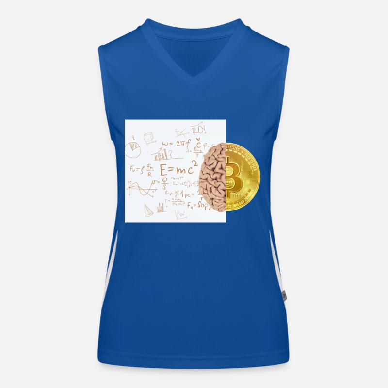 Crypto Brain 2 Bitcoin BTC ETH Women's Functional Contrast Tank Top
