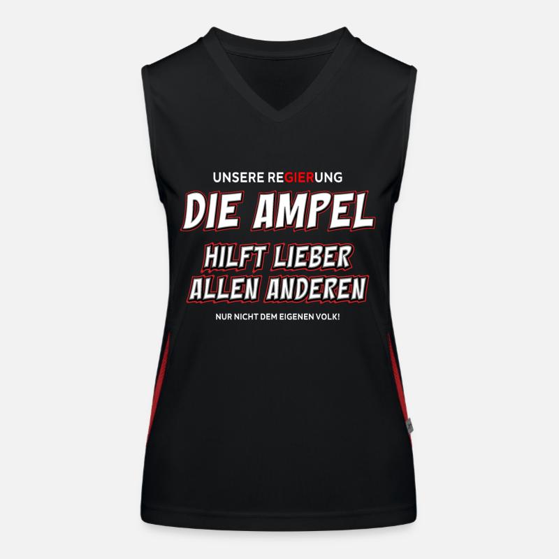 Die Ampel Funktionelles Kontrast-Tank Top für Frauen