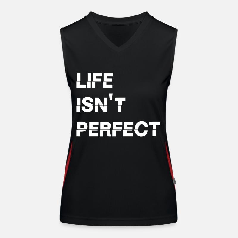 Das Leben ist nicht perfekt Funktionelles Kontrast-Tank Top für Frauen