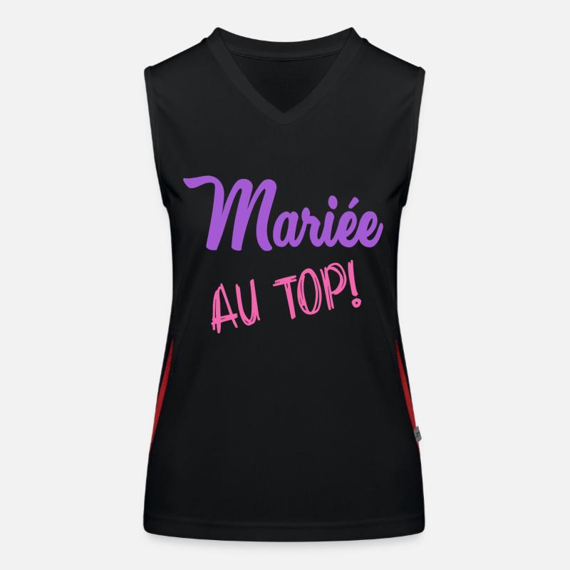 FUTURE MARIEE. EVJF Débardeur respirant contrasté Femme