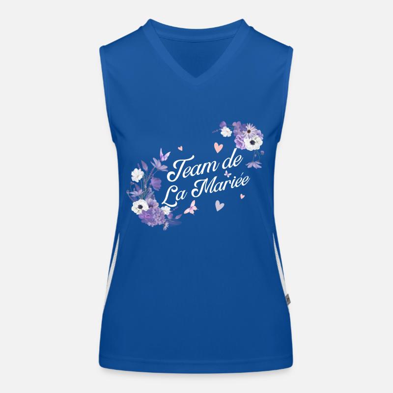 Lila Blumen Braut Team Funktionelles Kontrast-Tank Top für Frauen