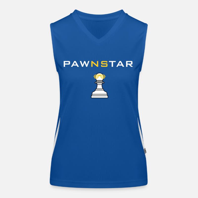 Pawn Star - Unter den Schachfiguren das Sternchen! Funktionelles Kontrast-Tank Top für Frauen