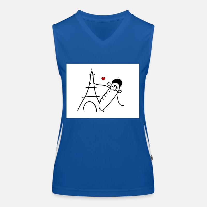 Frankreich liebe Funktionelles Kontrast-Tank Top für Frauen