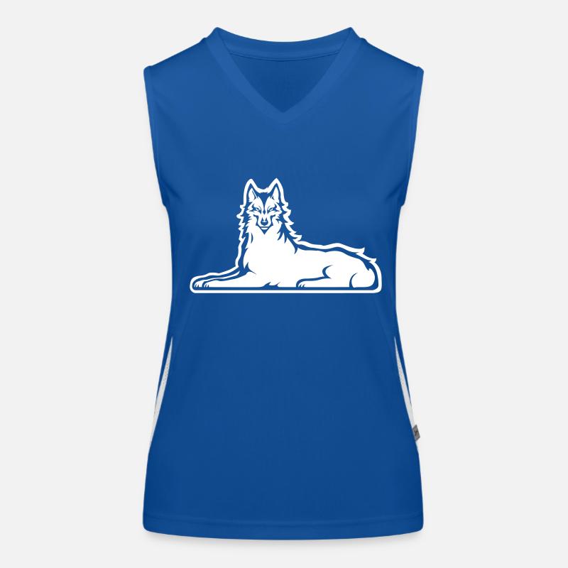 Chechen White Wolf Women's Functional Contrast Tank Top