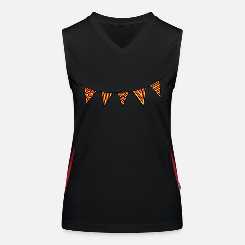 Pennant chain three-colour Women's Functional Contrast Tank Top