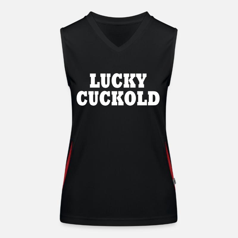 Lucky cuckold Funktionelles Kontrast-Tank Top für Frauen