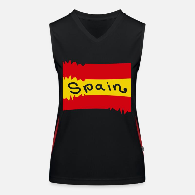 Spanien Funktionelles Kontrast-Tank Top für Frauen