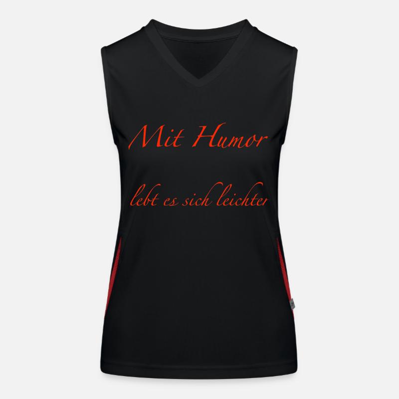 mit Humor Funktionelles Kontrast-Tank Top für Frauen
