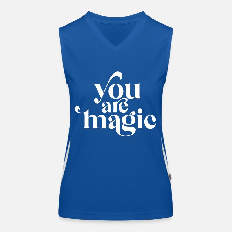 You Are Magic Inspirational Typography Design Women's Functional Contrast Tank Top