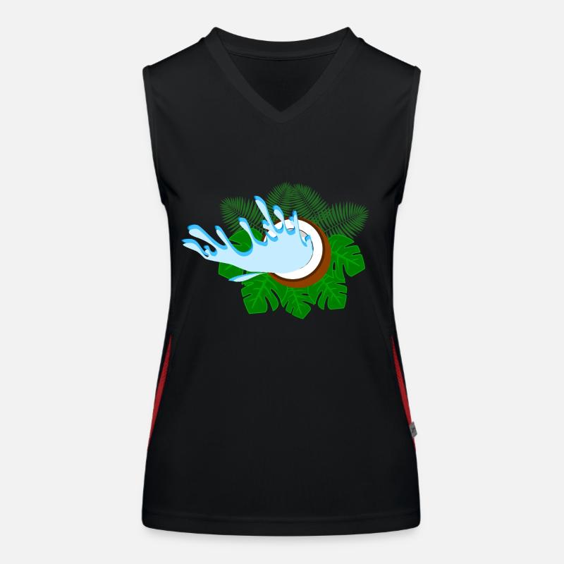 Éventails de noix de Débardeur respirant contrasté Femme