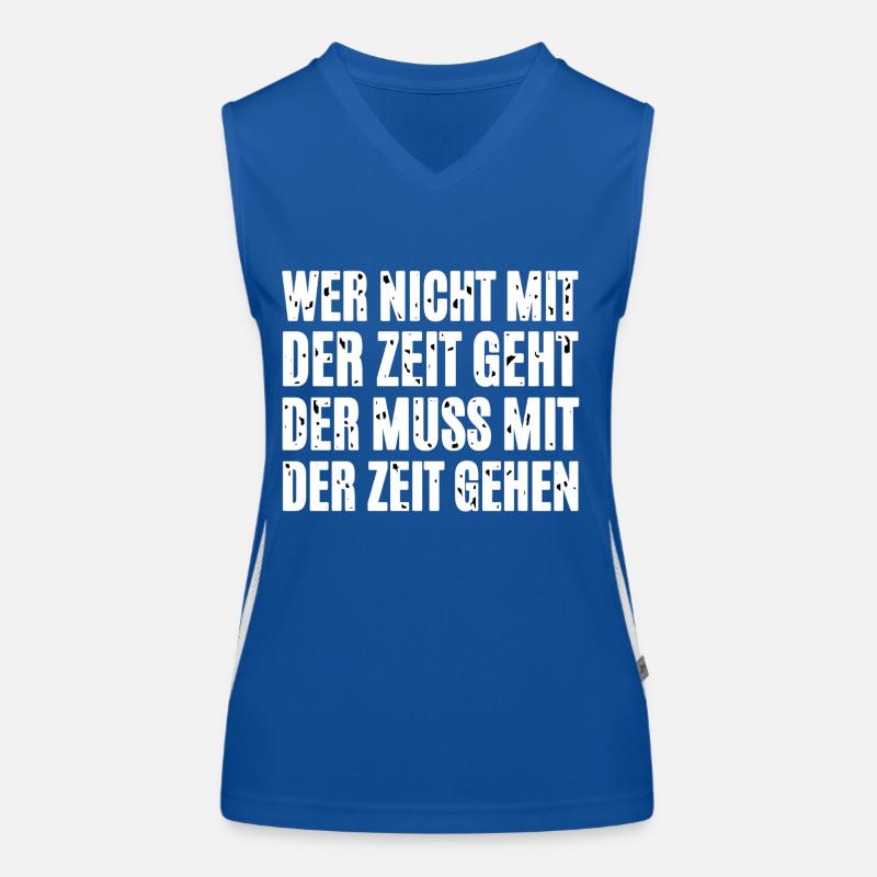 Wer Nicht Mit Der Zeit Geht Funktionelles Kontrast-Tank Top für Frauen