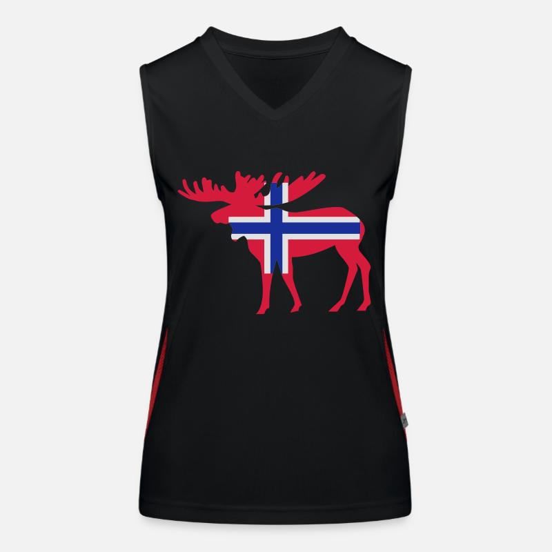 Norwegen - Elch Funktionelles Kontrast-Tank Top für Frauen
