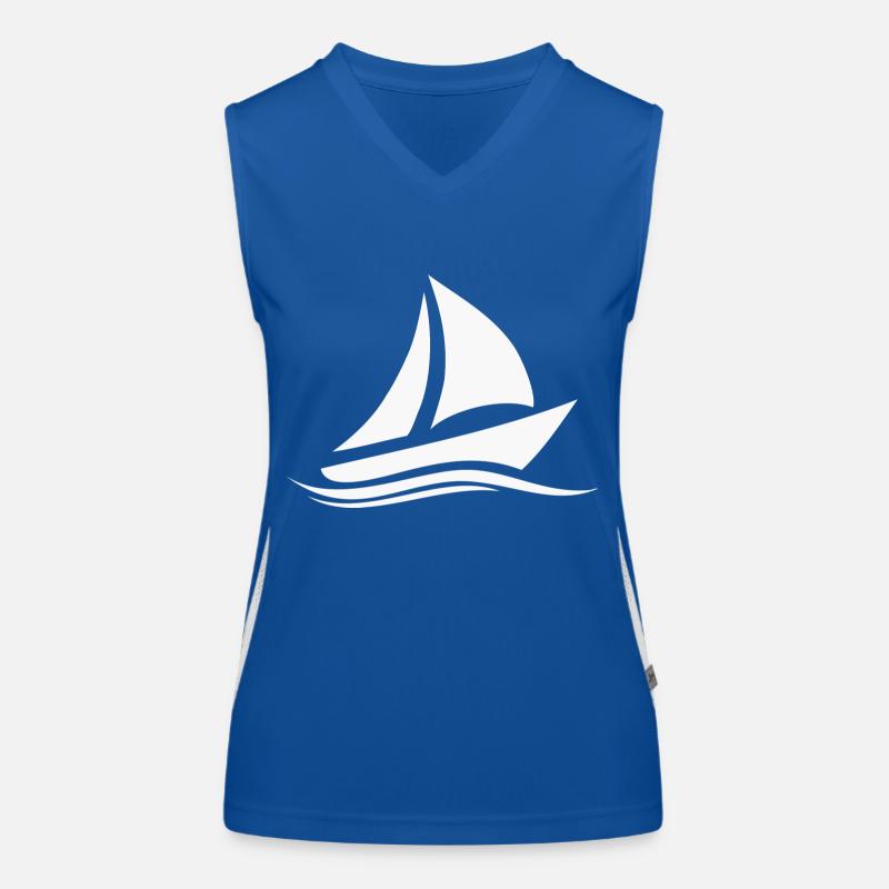 blanc bateau Débardeur respirant contrasté Femme