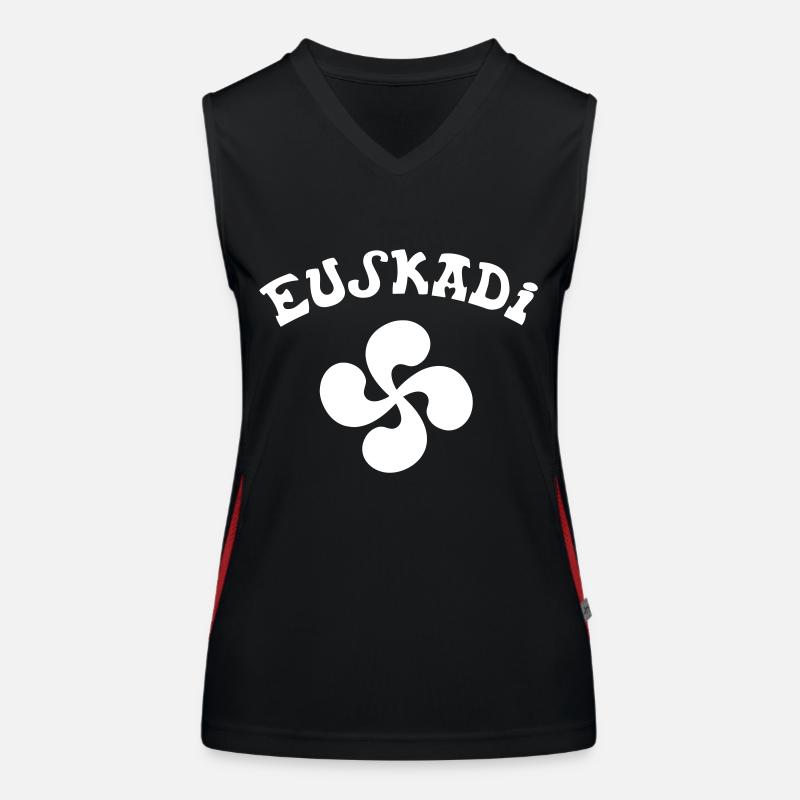 Croix Basque noir vectoriel Débardeur respirant contrasté Femme