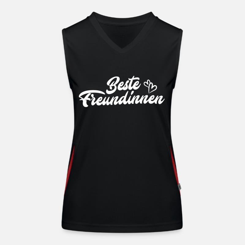 Beste Freundinnen Herzchen Funktionelles Kontrast-Tank Top für Frauen