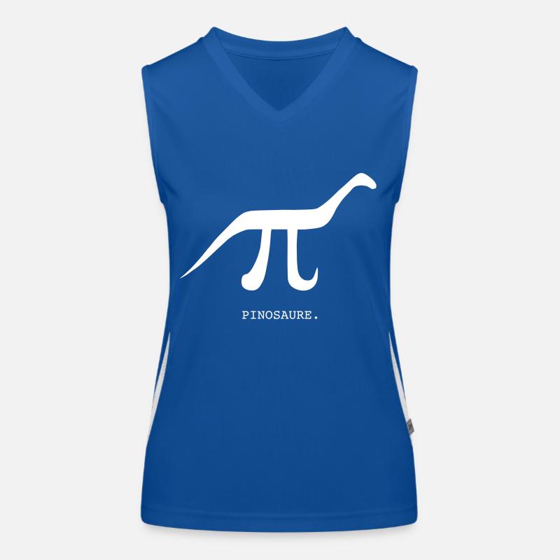 drôle nerd geek, pi day, pi, Pinosaure Débardeur respirant contrasté Femme