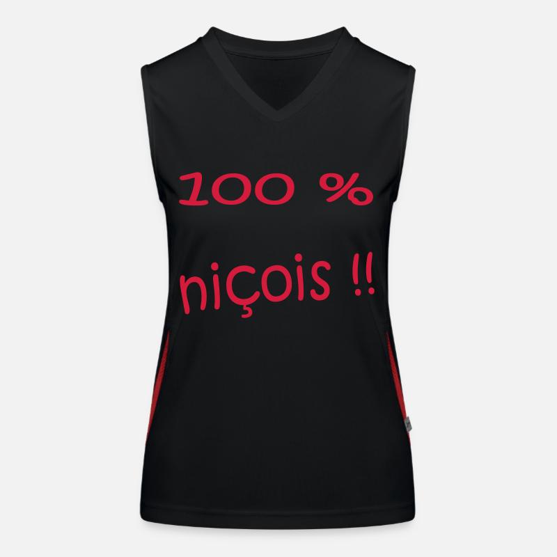 100 % nicois Débardeur respirant contrasté Femme