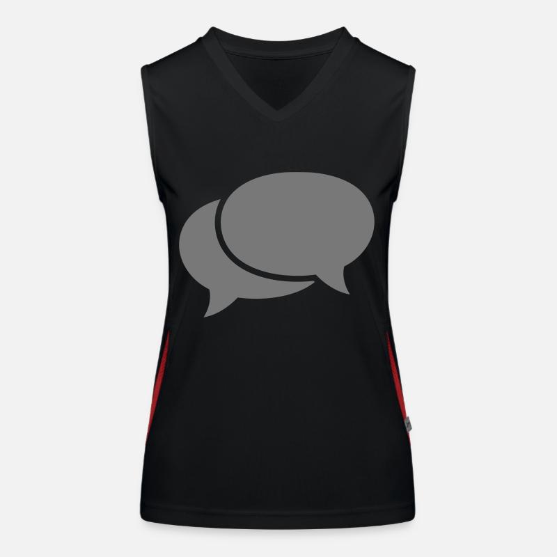 speech bubbles Women's Functional Contrast Tank Top